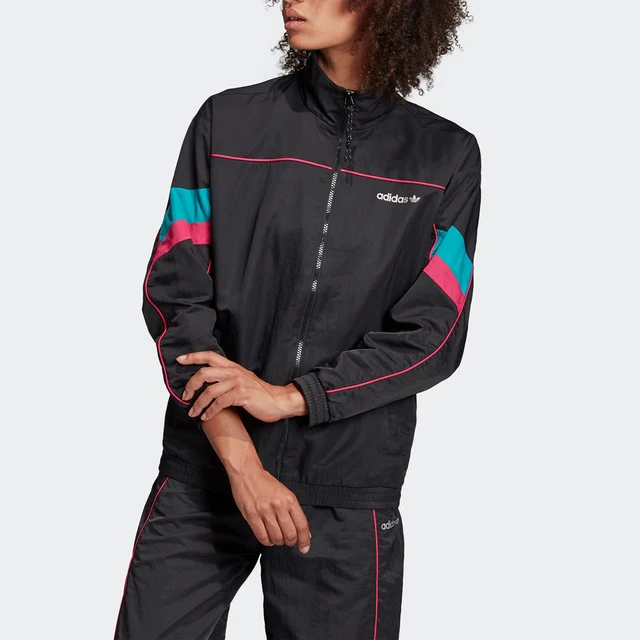 Adidas Originals Authentic Trefoil Veste tissée à col montant TECH TT pour femme GC8783 1