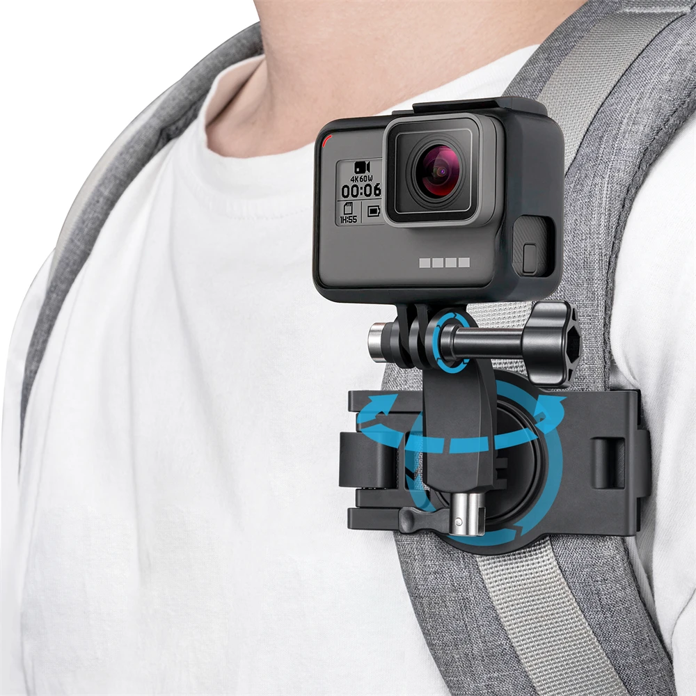 Action Video Cameras Accessories | for Accessories Action Camera Backpack - 360 rotary - Aliexpress