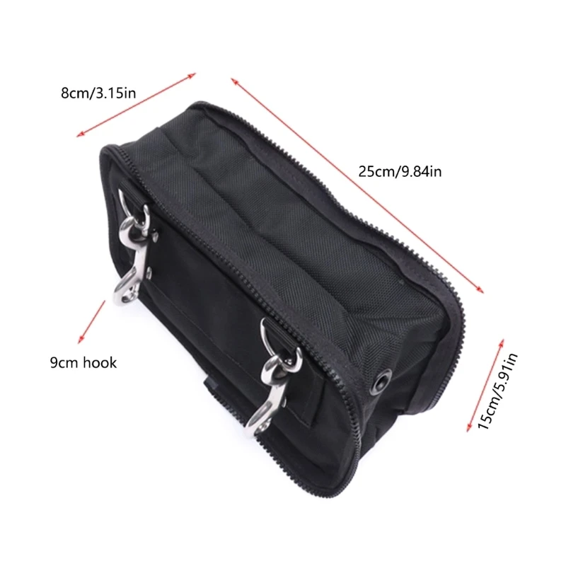 Side Mount Diving Storage Pocket Bag with Double Ended Hook Water Sport Equipment Diving Sidemount Storage 6