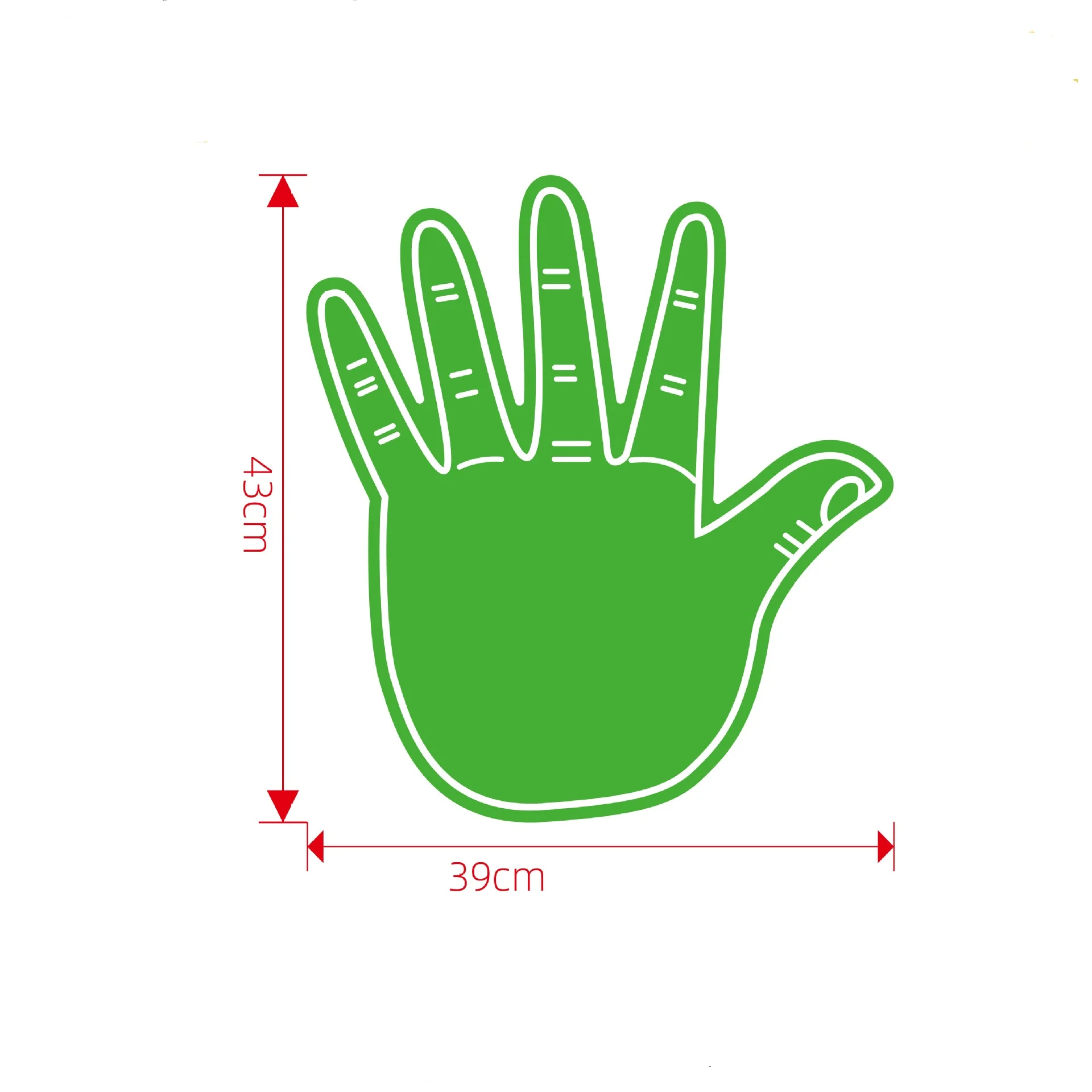 Sports Cheering Props Giant EVA Foam Hand Gloves Fingers Cheerleading Accessories Pompoms For Football Fan Events Fun Party