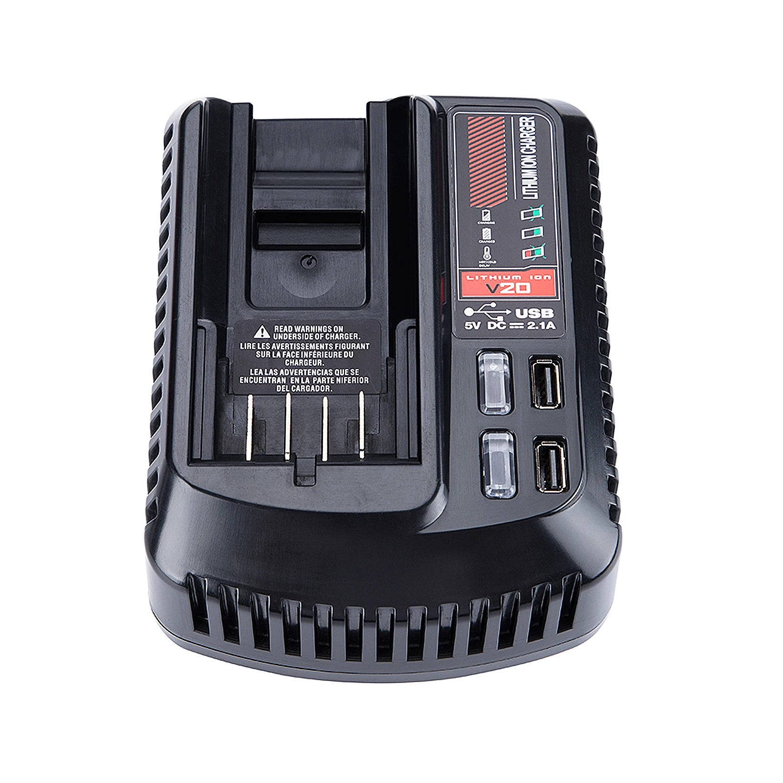 

Lithium Battery Charger For CRAFTSMAN 20V 2A Li-ion Rechargeable Power Tool CMCB102 CMCB204 with Dual USB 5V 2.1A