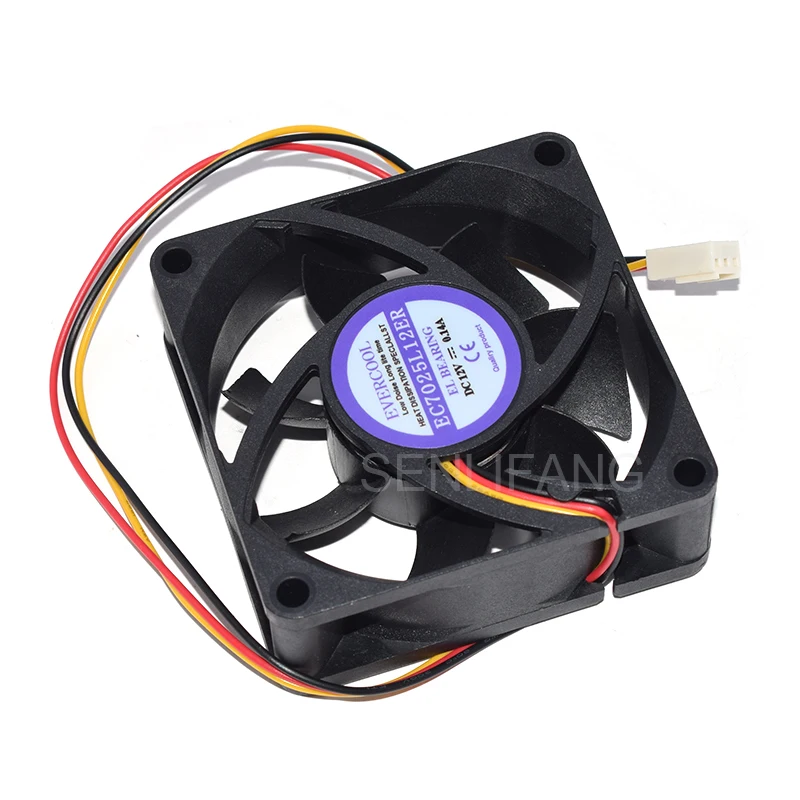 Totalmente Testado 70 mm Ventilador Ec7025l12er para Evercool 7025 Dc12v 0.14a Três-fio de Calor Silencioso Dissipando Refrigeração Ventiladores e resfriadores - Imagem 4