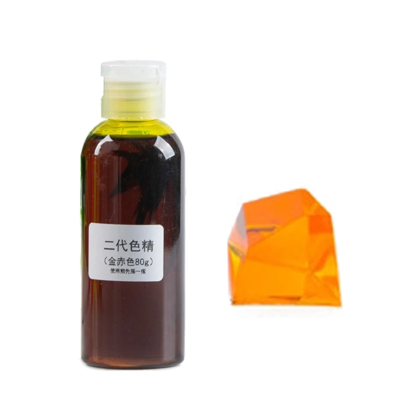 Large Bottle 80g Transparent Epoxy Resin Coloring Dye - Fading Resistant