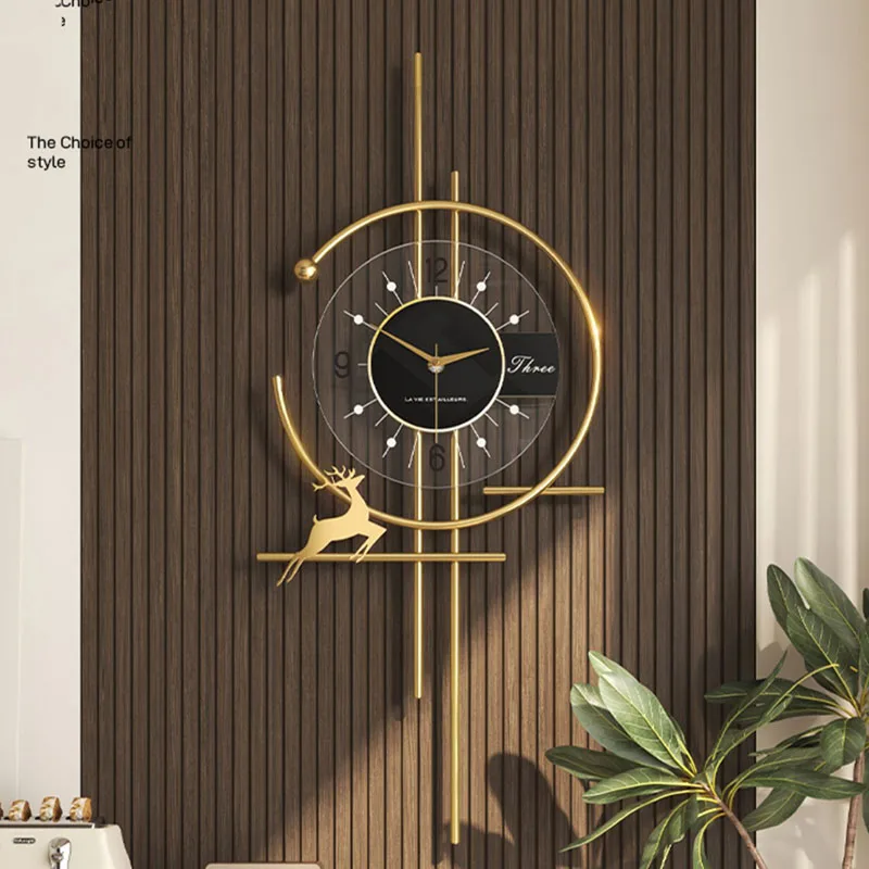 

Home Kitchen Digital Wall Clock Modern Vintage Luxury Metal Vintage Clock Modern Home Despertador Living Room Decoration