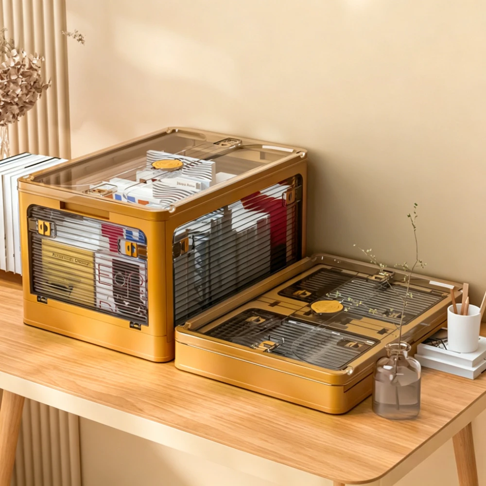 Foldable Storage Box with 5 Open Doors Dormitory Clothing Book Household Toy Storage Box Portable Home Living Room Office Use