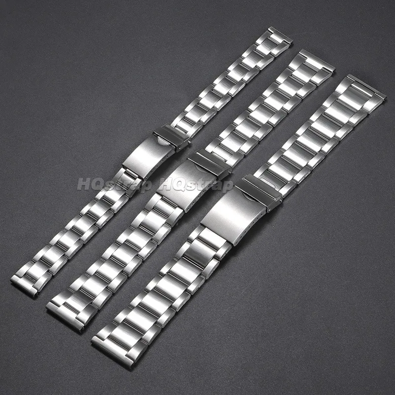 Elegant Stainless Steel Watch Bracelet with Folding Buckle - Durable Metal Strap Wristband Accessory