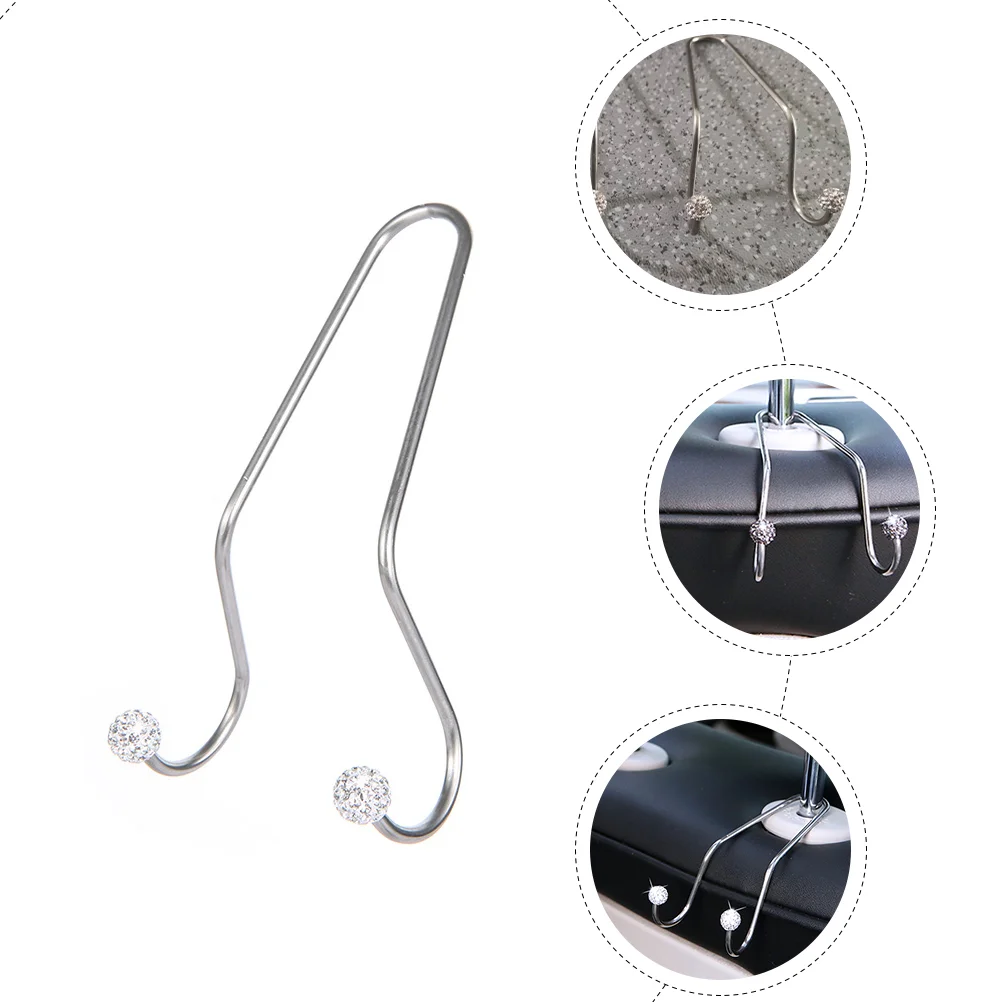 Coat Hangers Armchair Hook Bling Car Back Seat Hooks Row Interior Headrest Organizer 2 Pcs
