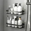 Large Capacity Wall-Mounted Shower Caddy - No-Drill Installation, Space-Saving, Easy to Install, Bathroom Rack Holds Toiletries 6