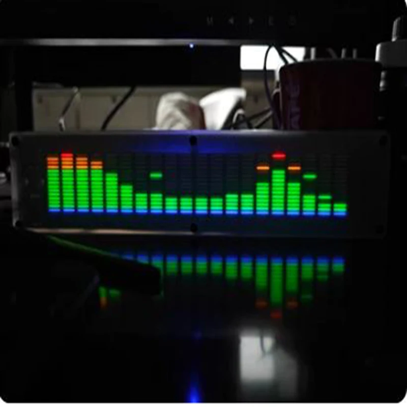 

LED music spectrum level light multi-mode DSP equalizer EQ voice pickup car lighting atmosphere light VU instrument