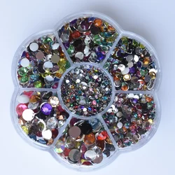 Premium Resin Round Flatback Rhinestones - 5000pcs Crystal Gems for Jewelry and 3D Decorative Crafts (Multicolor)