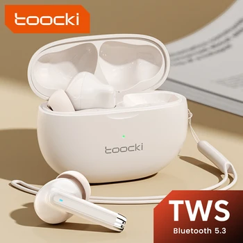 Toocki TWS 블루투스 이어폰, 진정한 무선 블루투스 5.3 인 이어 이어버드, 방수 미니 헤드셋, 샤오미 화웨이 아이폰용, 320mAh