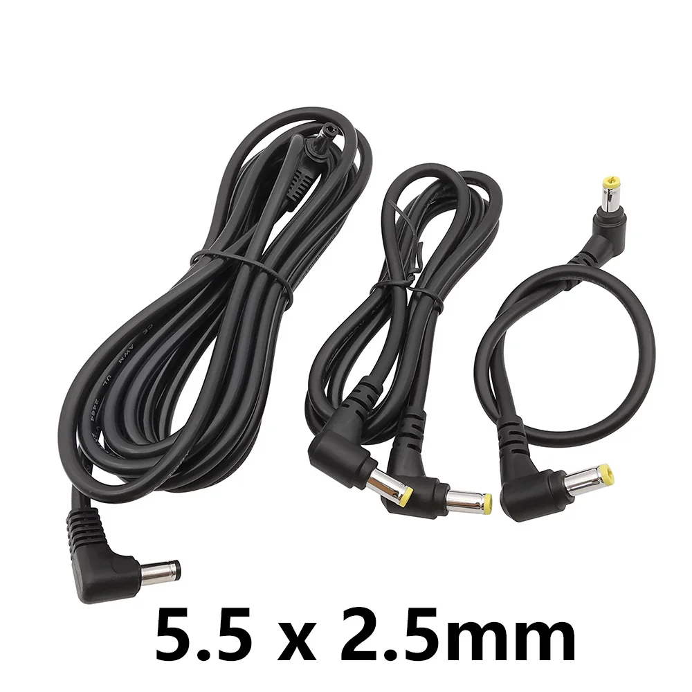 100x Right Angle DC Power Connectors – 5.5 X 2.1mm Male Plug – Raw Ends