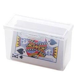 Transparent Plastic Playing Card Storage Case - Durable Container for Poker and Board Games (1pc transparent)