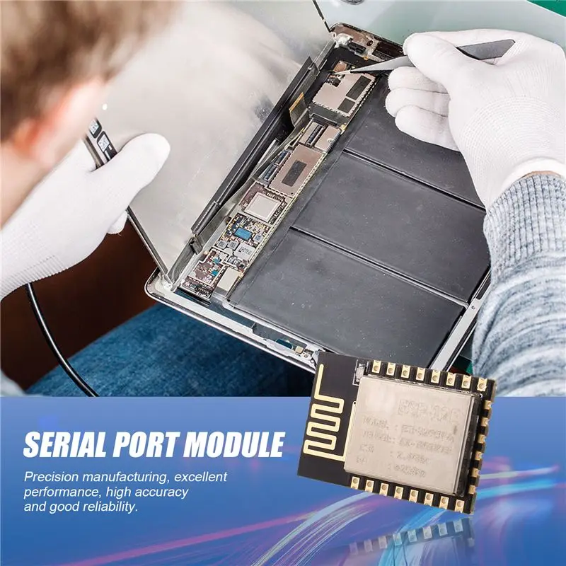 ESP-12E 2.4GHz Wi-Fi 모듈 UART GPIO ADC PWM SPI I2C 9 IO 온보드 PCB 안테나 3.0-3.6V 32Mbit 플래시 WPA2 2개입
