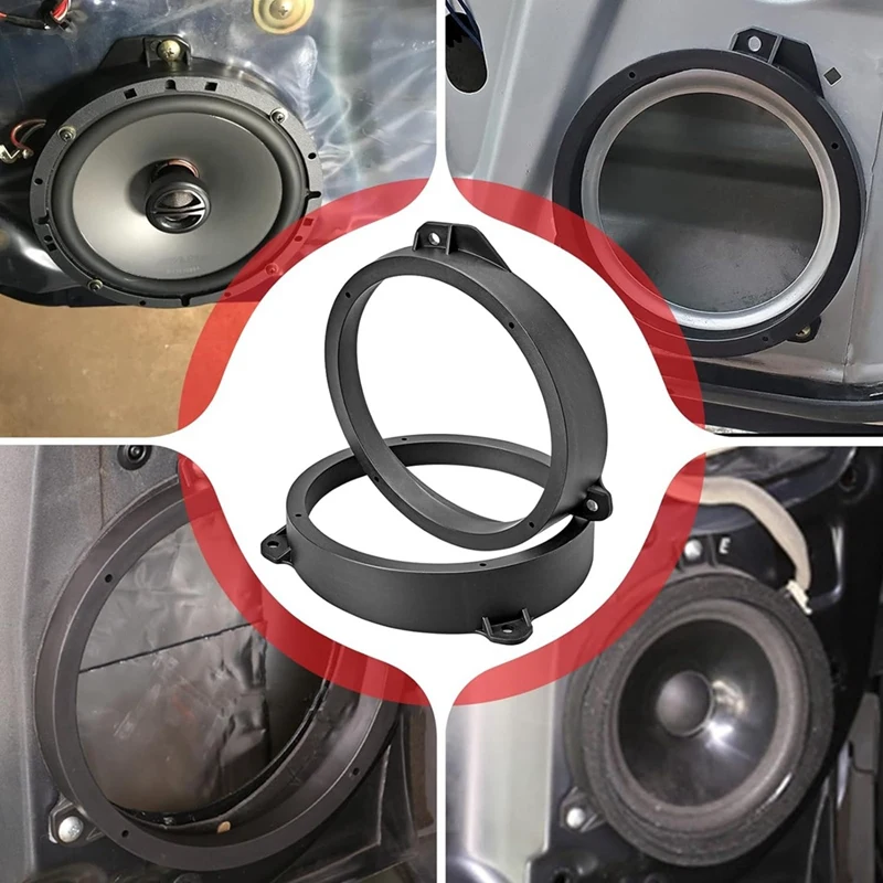 6.5 Inch Front Door Speaker Adapter For Subaru Forester Impreza Outback WRX/STI Audio Speaker Spacer Ring Bracket Replacement