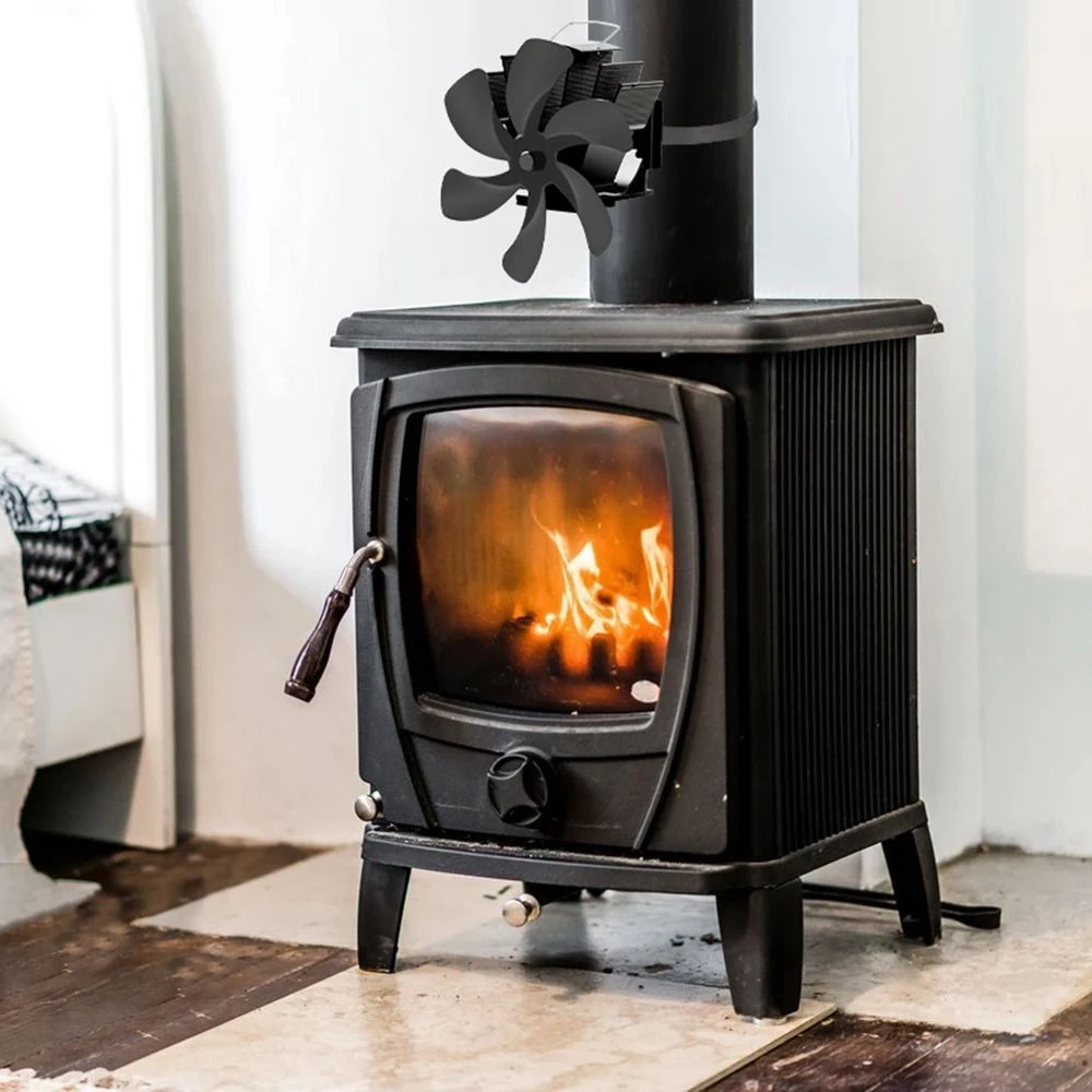 4 Blades Heat Powered Stove Fan Log Wood Burner | Wood Burning Fireplace Fan  - Heat - Aliexpress