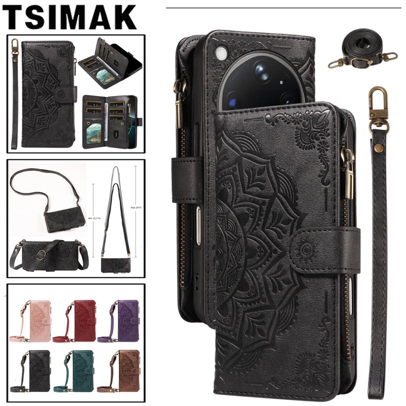 Zipper Flip Leather Wallet Case - Premium Phone Protection with Card Holder