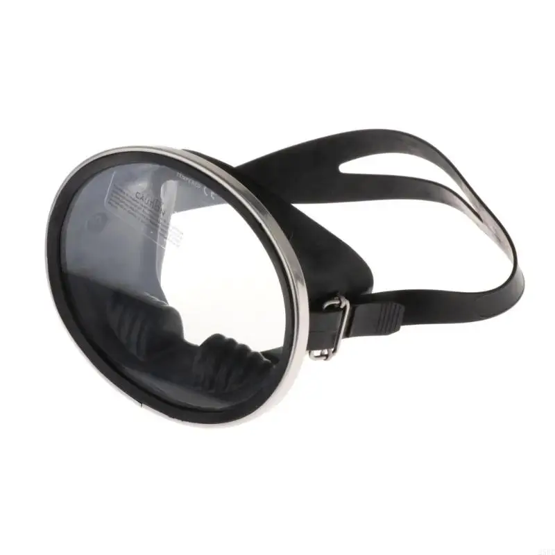 Widely View Freediving Mask Tempered Glass Lens Swimming Snorkeling Mask Ovals Clear Panoramic Goggle Enduring