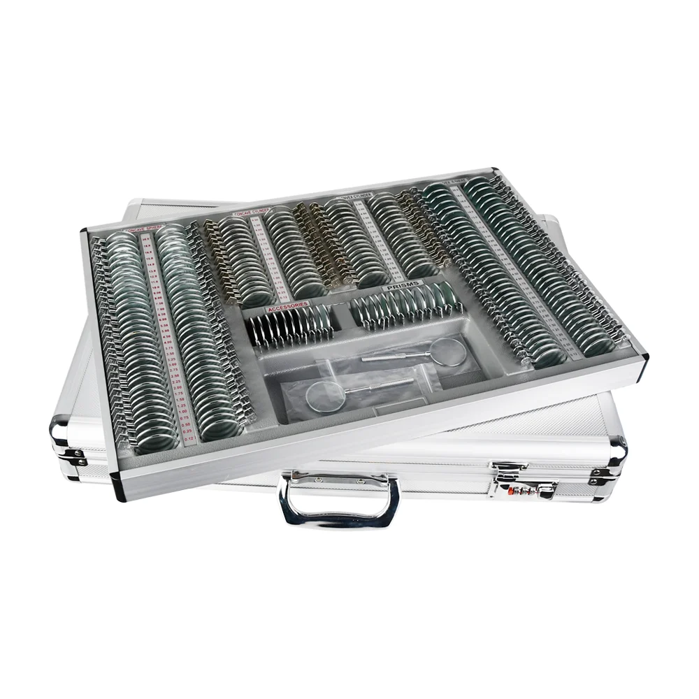 Optometry Testing Box Optical Equipment Metal Rim 232 Trial Lens Set JSQ-232B