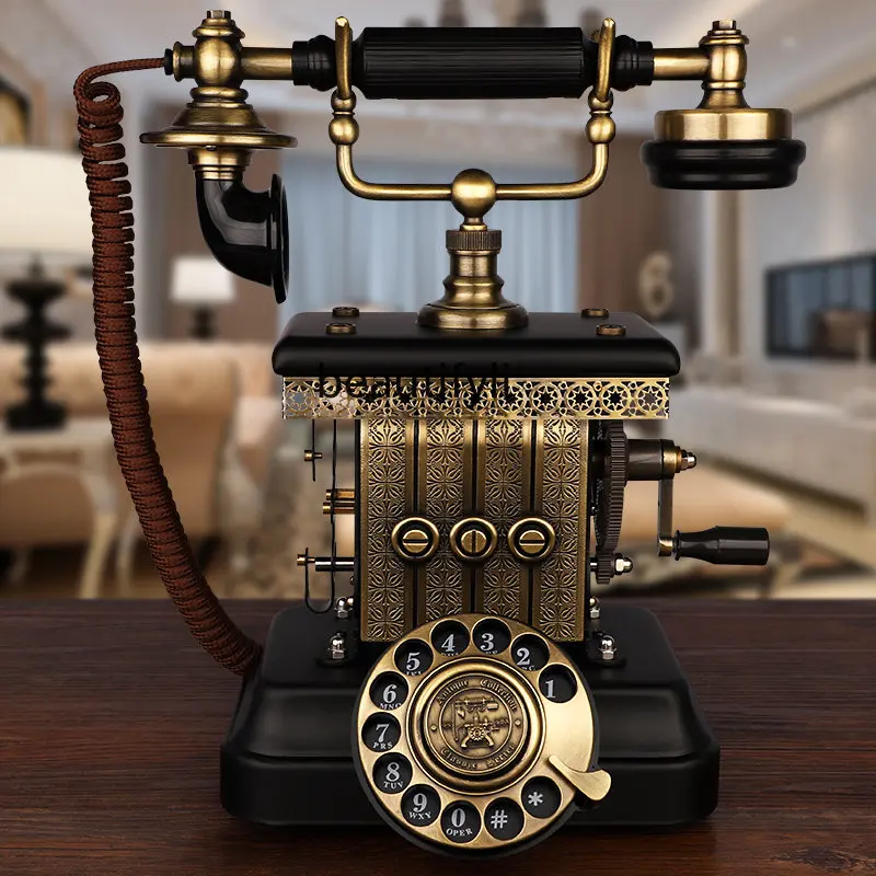 

European Antique Telephone American Home Office Landline Vintage Antique Rotating Plate