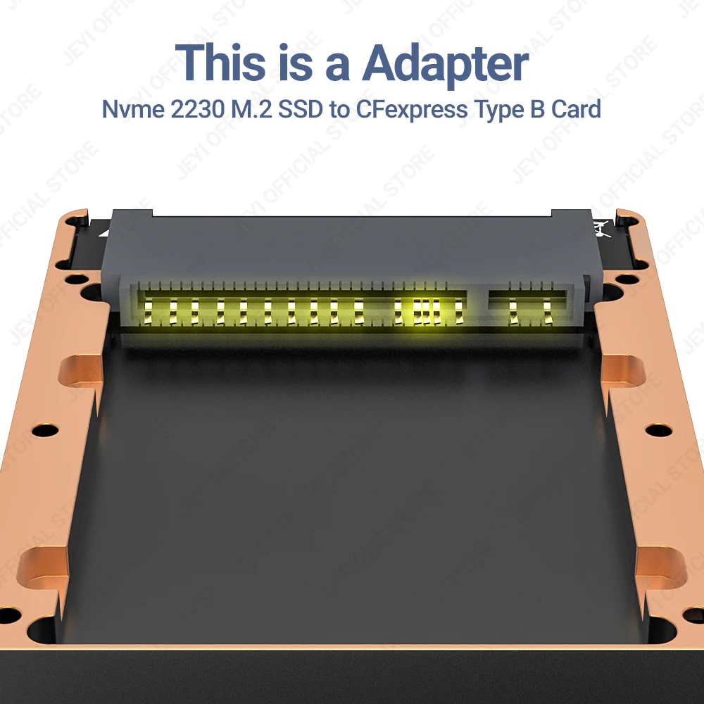محول CFexpress M.2 NVMe نحاسي
