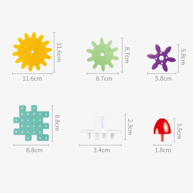 Kids 3D Plastic Gear DIY Jigsaw Puzzle Blocks Fun Mushroom Nails Jigsaw Puzzle Will Spin Puzzle Montessors Toys Boys Girls Gifts 2