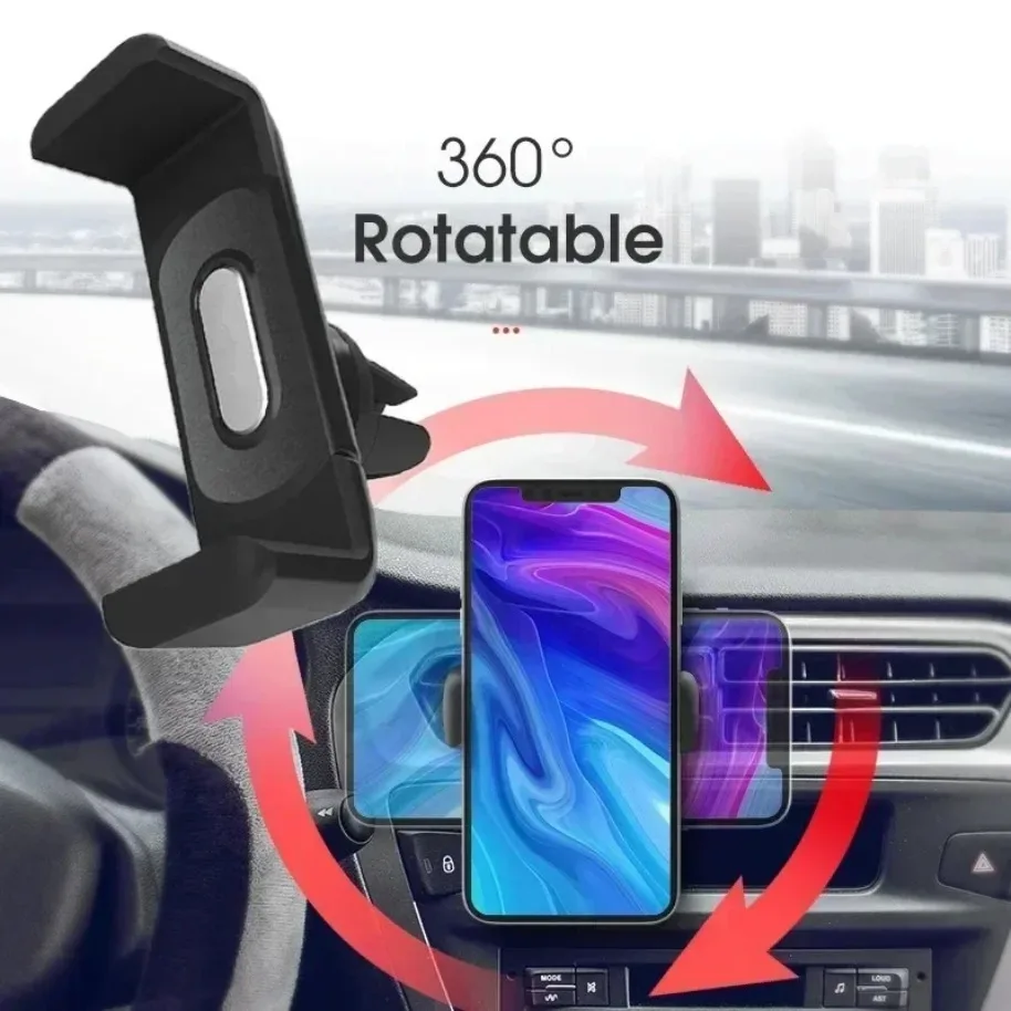 VIKEFON 360 Degree Rotatable 1/2pcs Car Mini Phone Holder Air Vent Mount Simple Navigation Bracket Universal Auto Phone Stand
