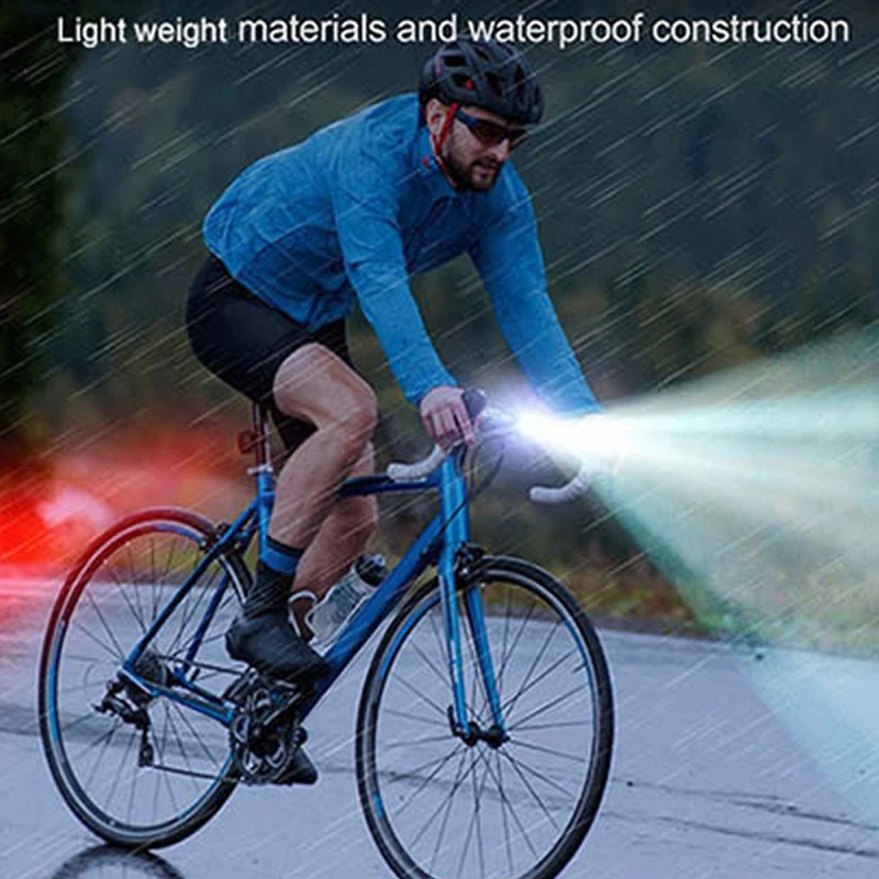 USB Rechargeable Bike Light Set for Mountain Road Cycling