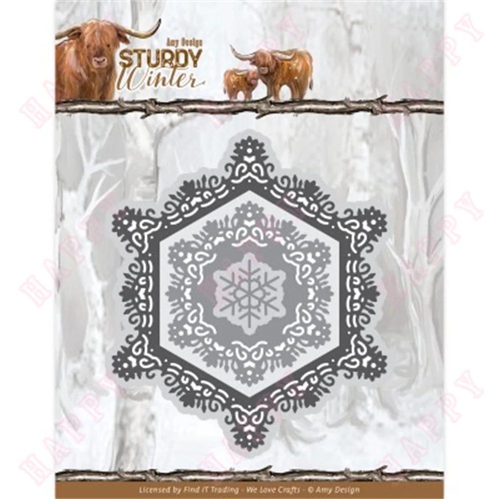 

Winter Hexagon Metal Cutting Dies 2023new Arrival Mold Decoration for DIY Scrapbooking Paper Craft Knife Mould Hot Ski Suit Dies