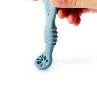 Baby Silicone Grinding Training Spoon Baby Feeding Complementary Food Rice Paste Double Headed Soft Spoon Sticky Licking Rod 2