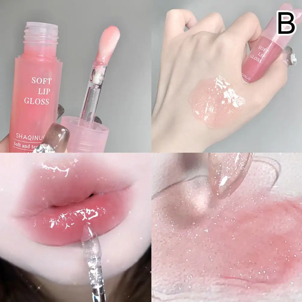 

Mirror Water Glitter Lip Gloss Glossy Moisturizing Transparent Lip Oil Long-lasting Waterproof Plumping Lip Care Makeup Cosmeics