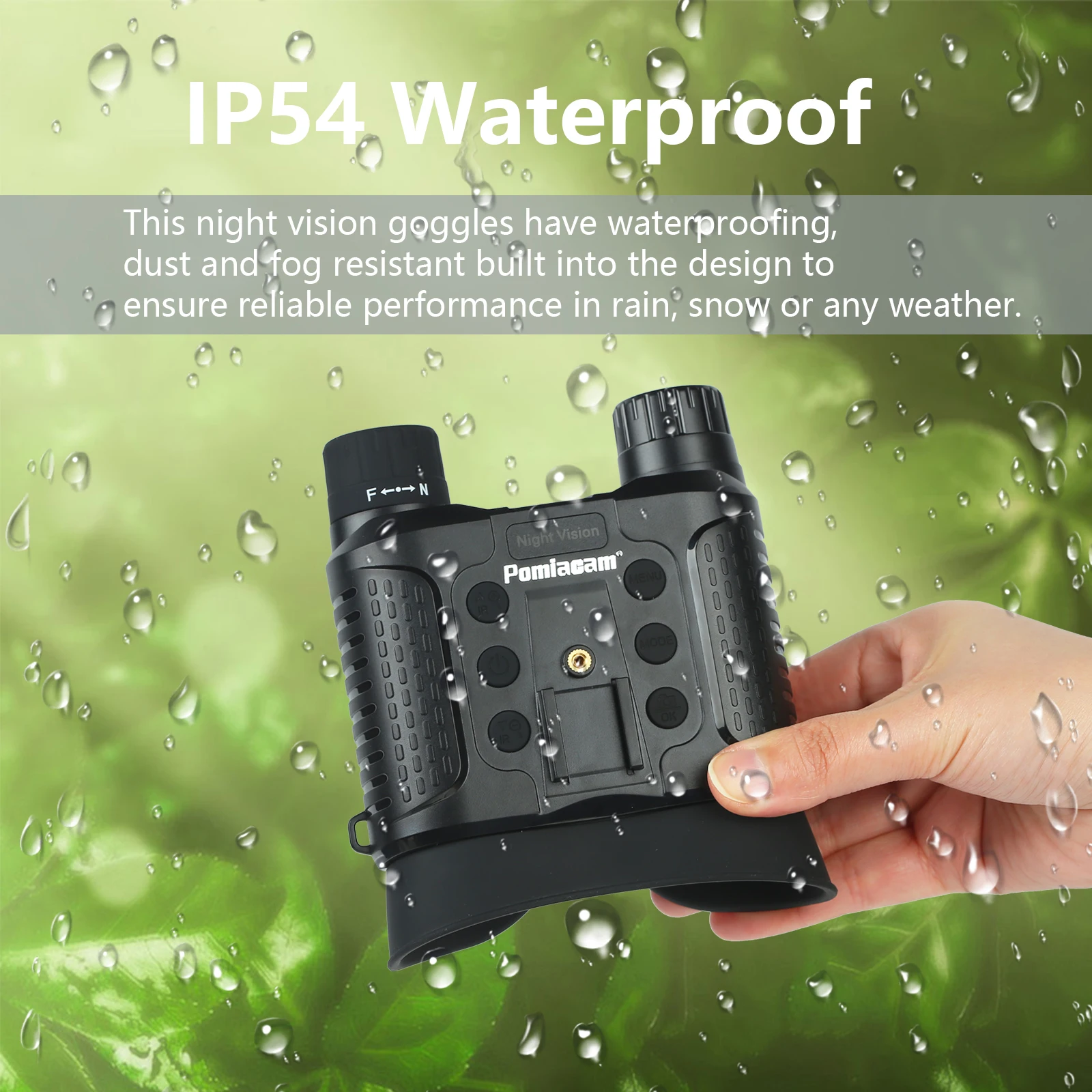 

NV8160 Head mounted Binoculars Night Vision 2.7inch Screen 8x digital zoom 400M all black night vision distance 2600mAh battery