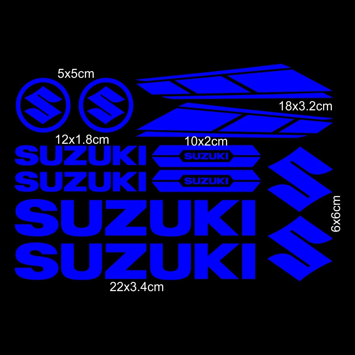 Reflective Suzuki Motorcycle Sticker Decal Tank Logo Set, 48% OFF