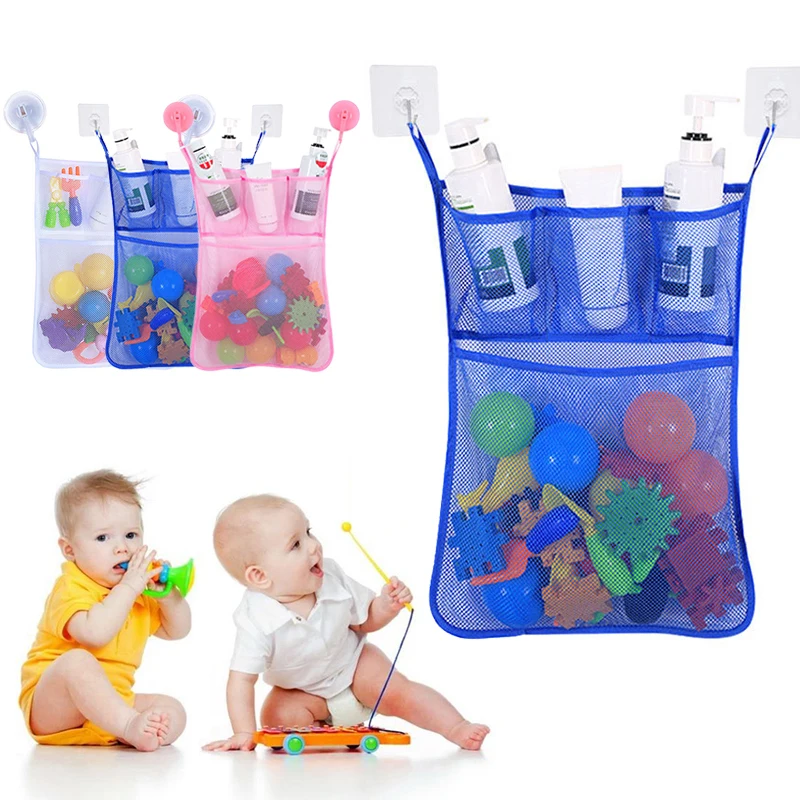 

Мешки для игрушек, органайзер из полиэстера и сетки, прочный, аккуратный дизайн, элегантный внешний вид, утолщенные мешки для хранения и хранения, 3 цвета