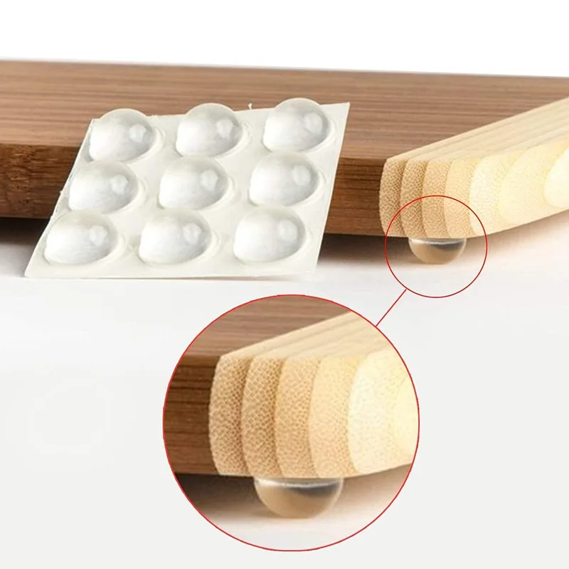 Soft Door Stops 100pcs Clear Self adhesive Rubber Pads Cabinet Bumpers Damper Buffer Cushion Noise Dampening Furniture Hardware door stopper silicone door stopper door stopper bumpers silicone rubber bumpers