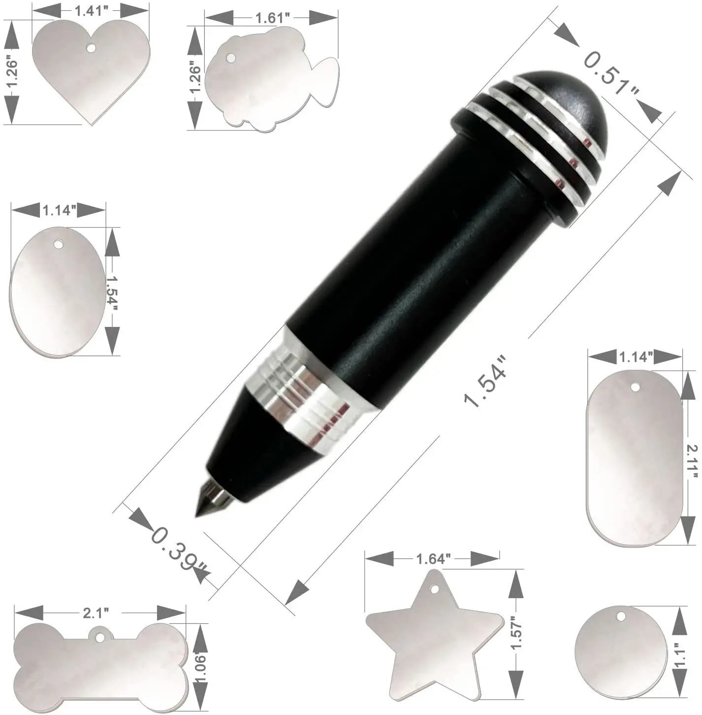 Engraving Tip Etching Tool with 2 Colors and 7 Lovely Blank Tags for Cricut Joy cricut joy accessories engraving etching tool