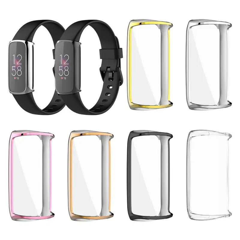 

Smart Accessories Watch Case Tpu Protective Cover Protective Case For Fitbit Luxe Fall Proof Soft Rubber Dust-proof