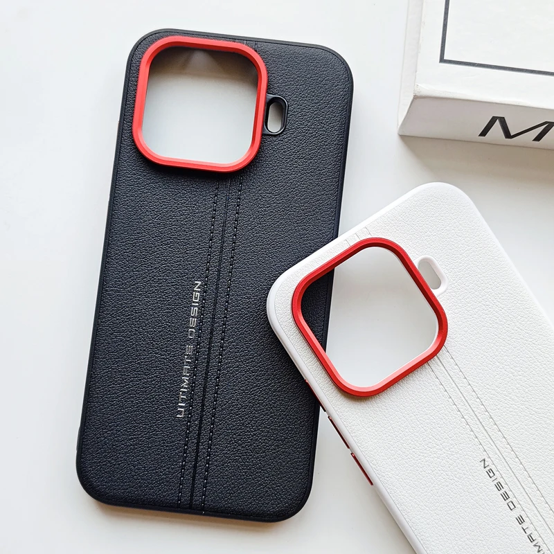 Premium Business PU Leather Case with Soft TPU Edge - Ultra Thin Cover