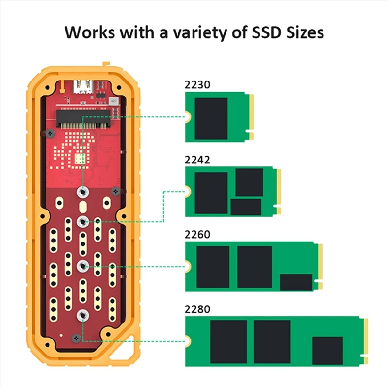 Nvme NGFF SSD M.2 SSD Ŭ TYPE-C M2 SSD ̽, IP65    SSD Ŭ ̽,  ƿ ձ, 10Gbps
