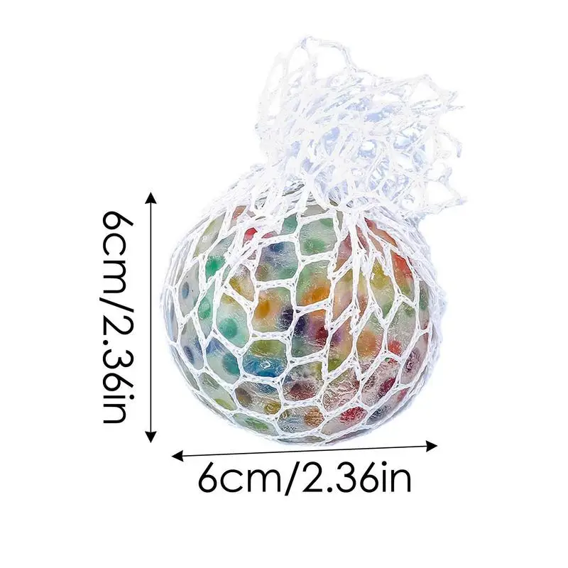 Mesh Balls for Kids Colorful Mesh Grape Stress Balls Sensory Toys Party Favors Soft Elastic Hand Sports Stretch Ball for School