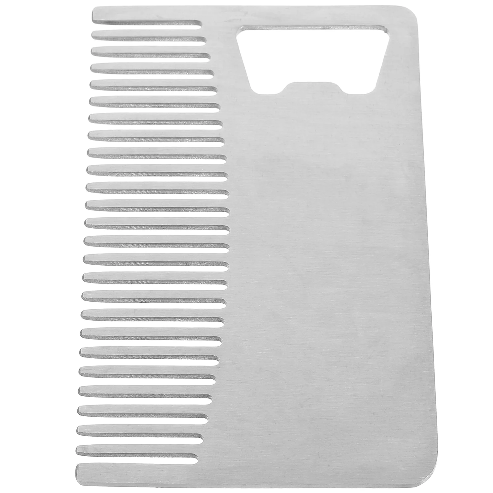 Card Comb Major Bottle Opener Man Beard Comb Hair Styling Stainless Steel Men Barber Tools Credit 4