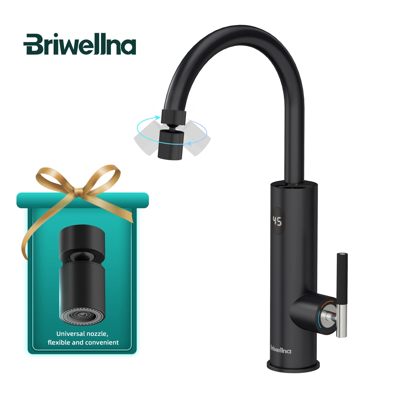 Briwellna-torneira Elétrica com Bocal Universal Aquecimento Instantâneo Água Quente e Fria Uso Duplo 220v Novo