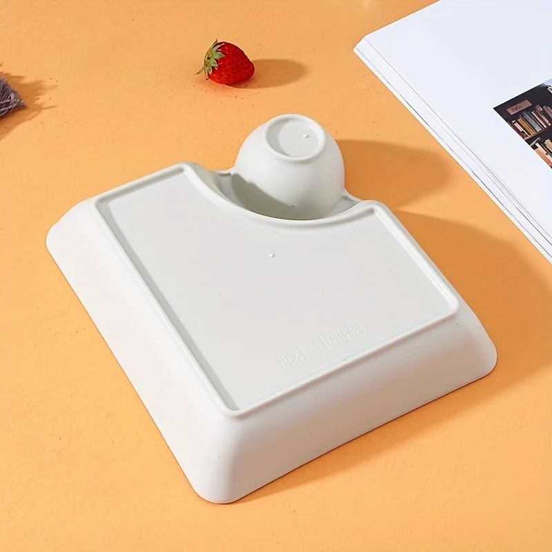 Divided Plates French Fries Square Dumpling Plate With Vinegar Plates Snack Dish 2-Grid Spices Dessert Christmas Tableware Home ceramic dessert plates,snack dish