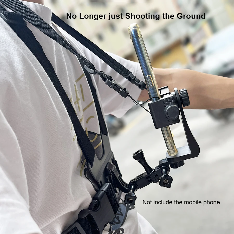 Chest Strap Rotate Phone Mount for iphone Smart Phone Belt Body Harness Holder for Gopro Hero 12 11 10 9 8 7 Insta360 Dji Camera