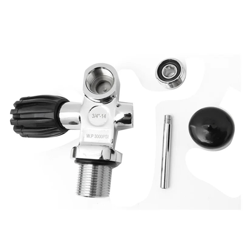 Scuba Diving Tank Valve 3000Psi 250Bar 3/4-14NPS High Pressure Scuba Diving Tank Valve Cylinder Reducing Valve
