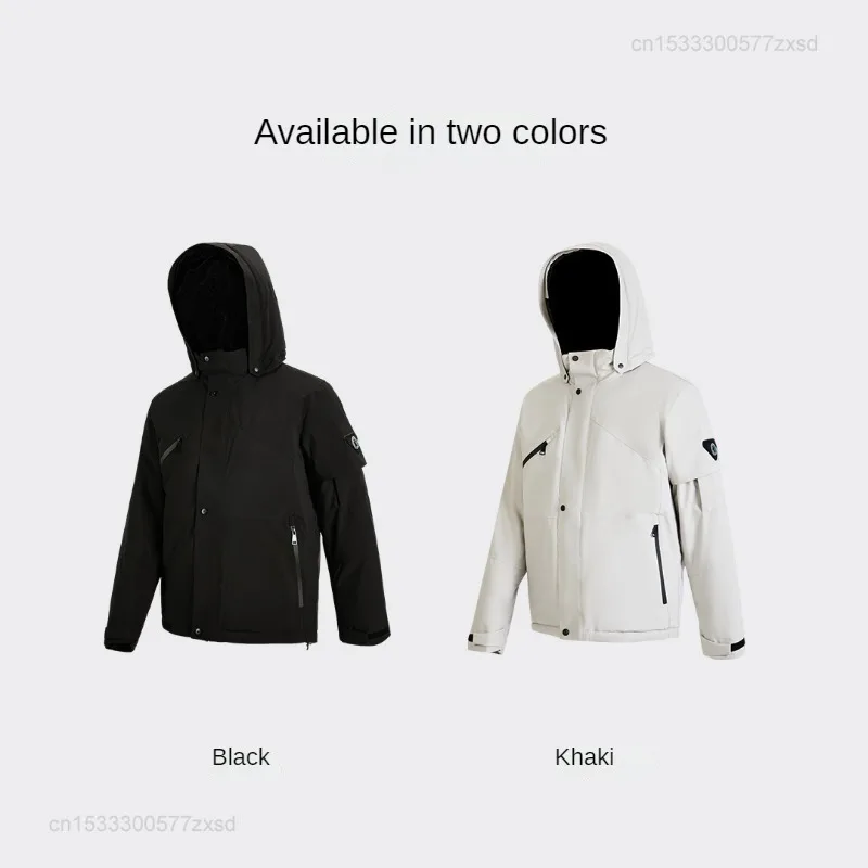 Xiaomi NINETYGO Men Women Winter Warm Hooded Down Jacket Coats White Duck Down Windbreaker and Warm Insulation Outdoor Jackets