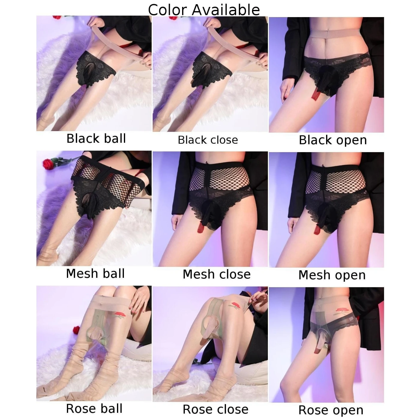 Mens Ultra-Thin Shiny Pantyhose See Through Stockings Open/Close JJ Penis Sheath Tights Elastic Male Bodystocking Erotic Lingeri
