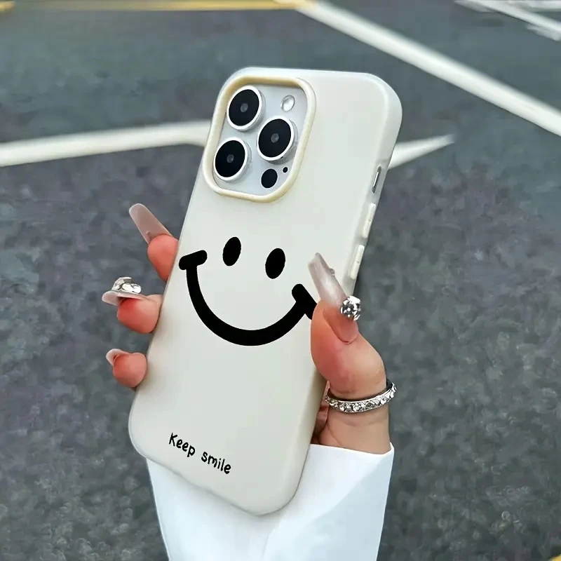 Vibrant Smiley Face Jelly Color Shockproof Transparent Phone Case