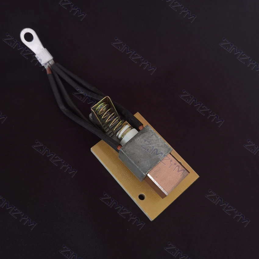 32x25x60mm Four Wire High Copper Carbon Brush+Aluminum Brush Box+Fixed Plate For Welding Positioner Turntable Table Tube Welder