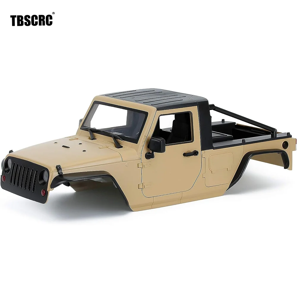 

TBSCRC 12.3in 313mm Wheelbase Pickup Body Shell Unassembled Kit for 1/10 RC Crawler Car Axial SCX10 SCX10 II 90046 Jeep Wrangler